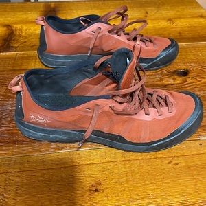 Used hiking shoes with plenty of use left. Very comfortable and tough.